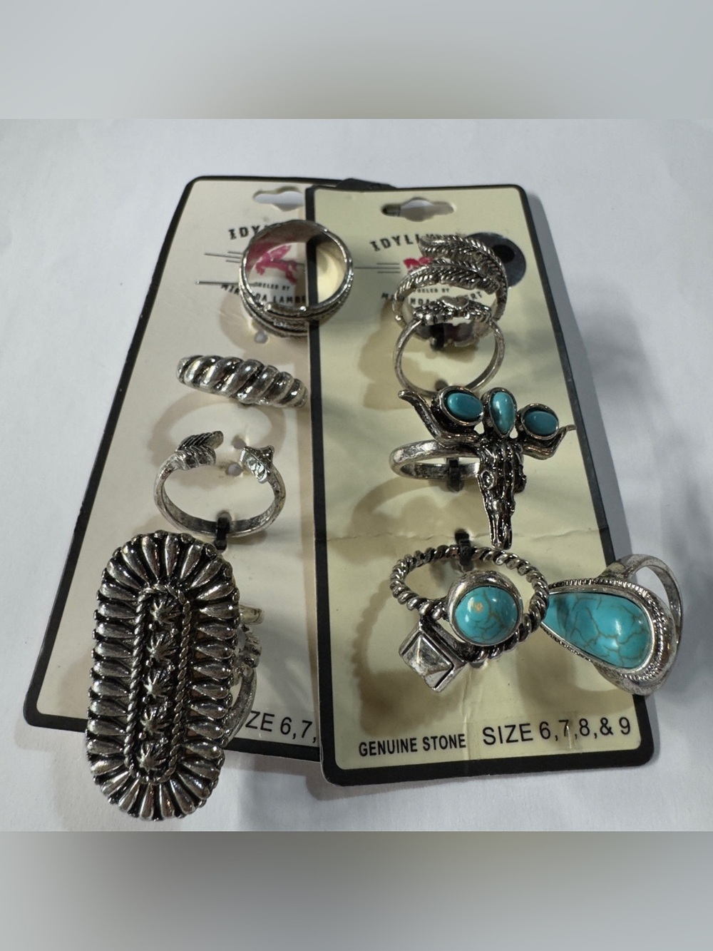 Idyllwind Silver Tone Ring Set with Turquoise Accents
